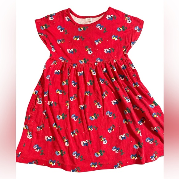 3 Hanna Andersson Red Floral Pink Stripe Grey Blue Green Multi Dress Lot - Picture 5 of 12